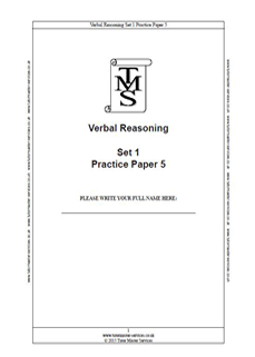 Verbal Reasoning Paper 5